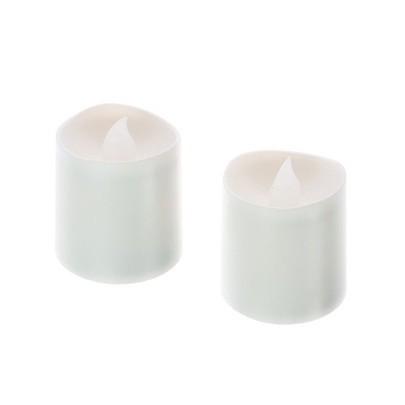 Decoratiune lumanare LED, Hoff, 2 buc, alimentare baterii