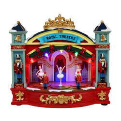 Decoratiune scena Craciun Hoff, 5 LED-uri, lumina multicolora, H 22.3 cm, alimentare baterii