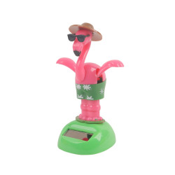 Decoratiune solara Hoff, flamingo, multicolora, H 12 cm, interior