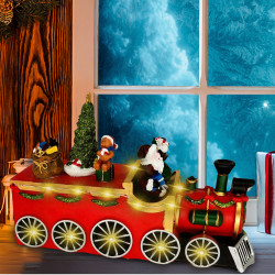 Decoratiune tren Hoff, 16 LED-uri, lumina calda, alimentare baterii