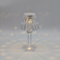 Decoratiune veioza Hoff Clear 2, LED cu lumina calda, H 11.5 cm, alimentare baterii
