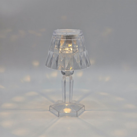 Decoratiune veioza Hoff Clear 2, LED cu lumina calda, H 11.5 cm, alimentare baterii