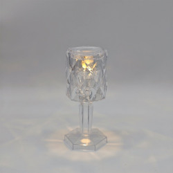 Decoratiune veioza Hoff Clear 3, LED cu lumina calda, H 11.5 cm, alimentare baterii