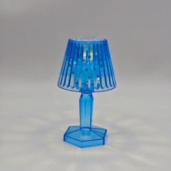 Decoratiune veioza Hoff, LED cu lumina calda, H 11.5 cm, albastra, alimentare baterii
