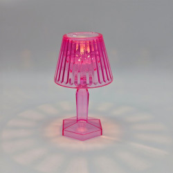Decoratiune veioza Hoff, LED cu lumina calda, H 11.5 cm, roz, alimentare baterii