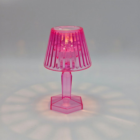 Decoratiune veioza Hoff, LED cu lumina calda, H 11.5 cm, roz, alimentare baterii