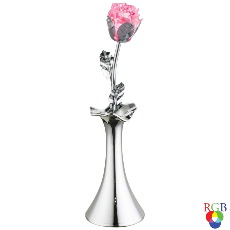 Decoratiune veioza LED RGB Jimmy 28112, 0.06W, vaza cu floare, alimentare baterii