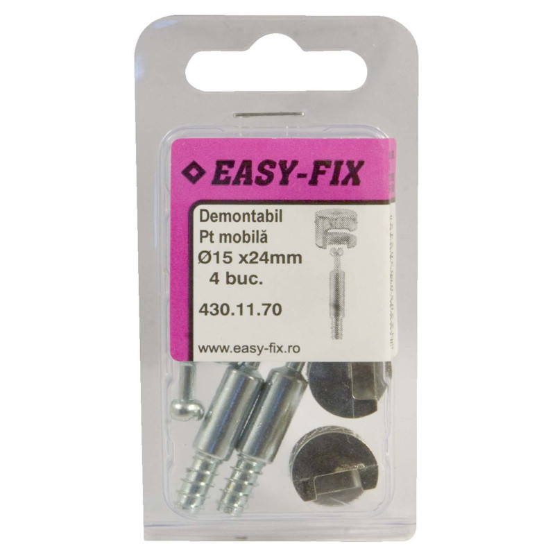 Demontabil mobila, 15 x 16 x 24 mm, set 4 bucati Demontabil mobila, 15 x 16 x 24 mm, set 4 bucati