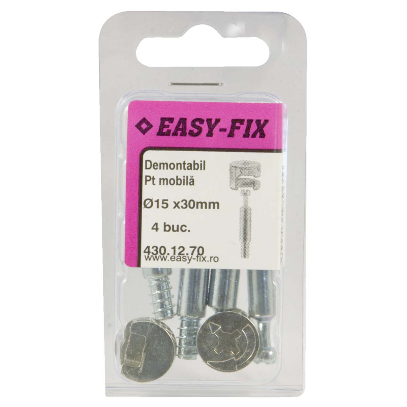Demontabil mobila, 15 x 16 x 30 mm, set 4 bucati Demontabil mobila, 15 x 16 x 30 mm, set 4 bucati
