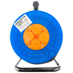 Derulator cablu electric Hepol, 4 prize, 25 m, 3 x 2.5 mmp, contact de protectie