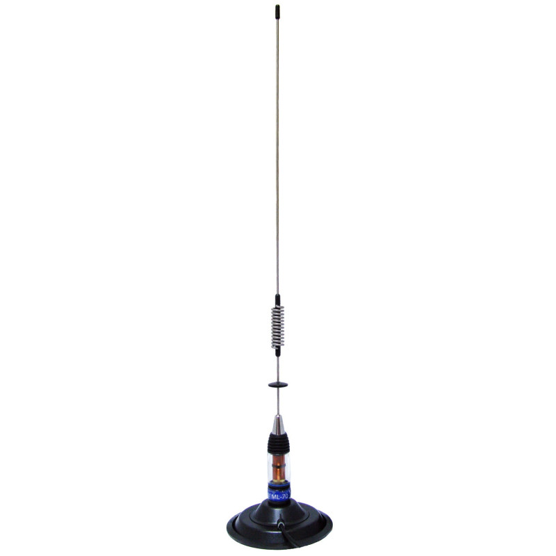 Antena statie radio CB PNI ML70, exterior, cu baza magnetica 145 mm + cablu 4 m + mufa PL259, 200 W, impedanta 50 Ohmi, 0.7 m, d