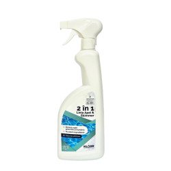 Detergent 2 in 1 pentru linie apa piscine si skimmer, Kloer, lichid, 0.73 L