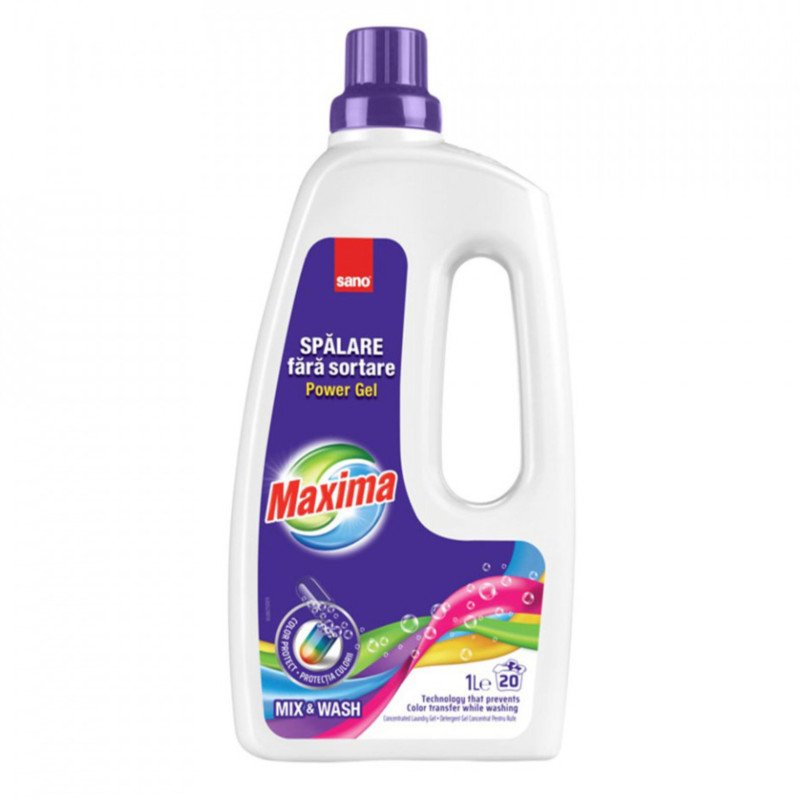 Detergent de rufe lichid Sano Maxima Mix & Wash, 1 L Detergent de rufe lichid Sano Maxima Mix & Wash, 1 L