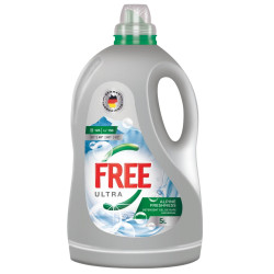 Detergent de rufe, lichid, Ultra Free, alpin, 5 L, 125 de spalari