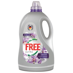 Detergent de rufe, lichid, Ultra Free, orhidee, 5 L, 125 de spalari