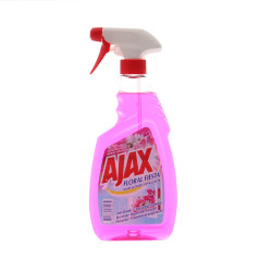 Detergent geamuri Ajax Flowers Bouquet, cu pulverizator, 500 ml