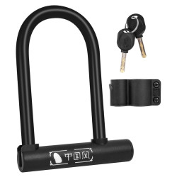 Antifurt tip U bicicleta, West Biking, cu cheie, 18 cm