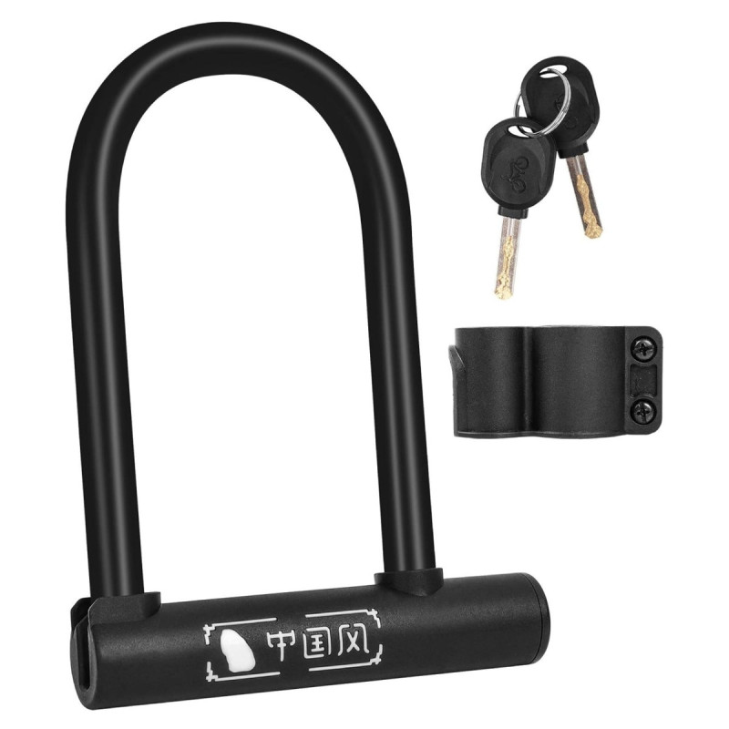 Antifurt tip U bicicleta, West Biking, cu cheie, 18 cm