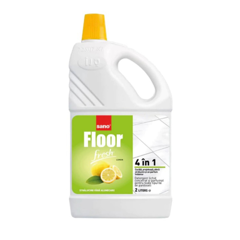 Detergent gresie si faianta Sano Floor Fresh Lemon, parfum lamaie, 2 L Detergent gresie si faianta Sano Floor Fresh Lemon, parfum lamaie, 2 L