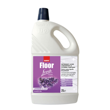 Detergent gresie si faianta Sano Floor Fresh Liliac, parfum liliac, 2 L