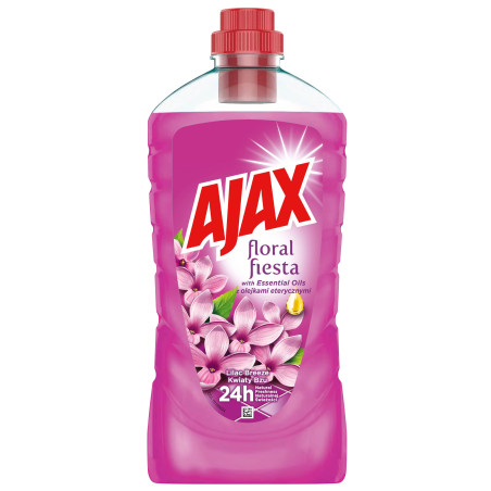 Detergent lichid Ajax, multiple suprafete, parfum liliac, 1L