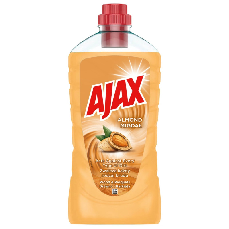 Detergent lichid Ajax, pentru lemn si parchet, parfum migdal, 1 L