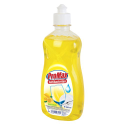 Detergent lichid pentru vase Promax, antibacterian, aroma lamaie, 500 ml