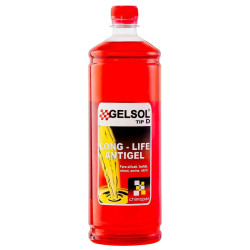 Antigel concentrat G12, Gelsol, tip D, rosu, all seasons, 1 l