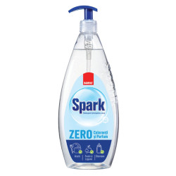 Detergent lichid pentru vase Sano Spark Zero, fara coloranti si parfum, 1 L