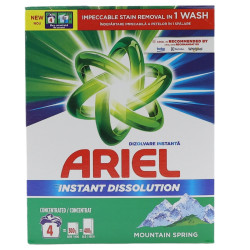 Detergent rufe automat Ariel Mountain Spring, 300 grame, 4 spalari