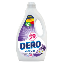 Detergent rufe, automat, Dero 2 in 1 gel, levantica + iasomie, 2 L, 40 de spalari