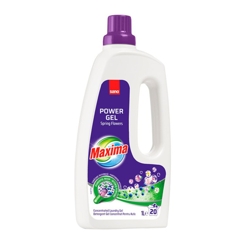 Detergent rufe gel Sano Maxima Spring Flowers, 20 spalari, 1 L Detergent rufe gel Sano Maxima Spring Flowers, 20 spalari, 1 L
