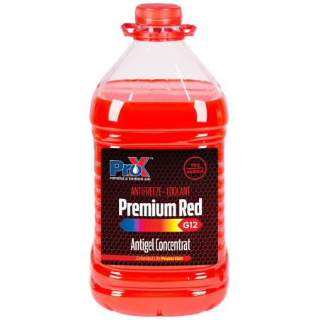 Antigel concentrat G12, Pro-X, Premium Red, rosu, all seasons, 4.45 l