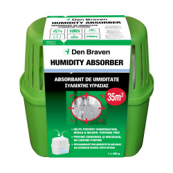 Dezumidificator camera, fara parfum, absorbant umiditate Den Braven Clasic, interior, 450 g, suprafata dezumidificare 35 mp