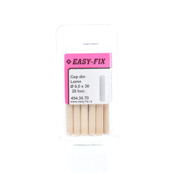 Diblu din lemn, Easy - Fix 454.30.70, 6 x 30 mm, set 20 bucati