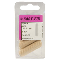 Diblu din lemn, Easy - Fix 454.48.70, 10 x 40 mm, set 8 bucati