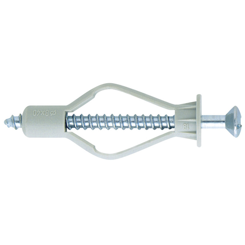 Diblu pentru cavitati, din nylon, Friulsider TPV, 8 x 40 mm, cu surub 8 x 45 mm, cap inecat, amprenta Pozidriv