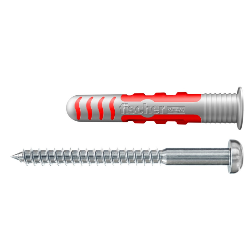Diblu pentru fixarea obiectelor sanitare, din nylon, 8 x 48 mm, Fischer Duoseal, cu surub, 6 x 70 mm, cu cap bombat, TX 20, din Diblu pentru fixarea obiectelor sanitare, din nylon, 8 x 48 mm, Fischer Duoseal, cu surub, 6 x 70 mm, cu cap bombat, TX 20, din