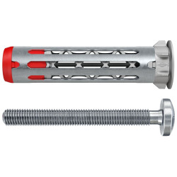 Diblu pentru gips-carton, din metal, 12 x 55 mm, Fischer Duo HM 572916, cu surub Torx, 6 x 55 mm, set 4 bucati