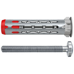Diblu pentru gips-carton, din metal, 8 x 55 mm, Fischer Duo HM 572914, cu surub Torx, 4 x 55 mm, set 4 bucati