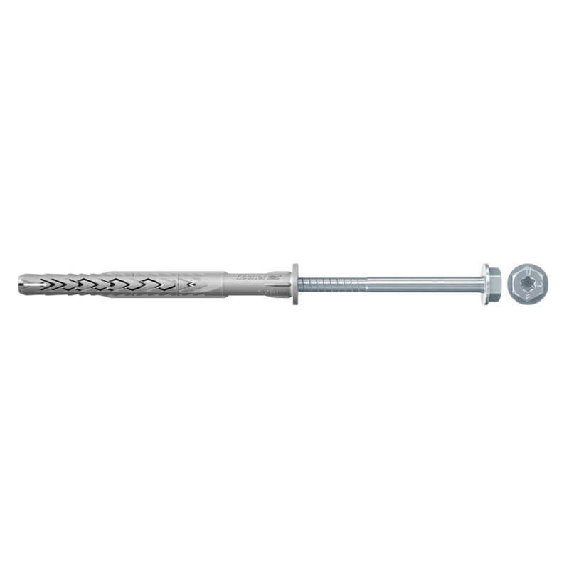 Diblu pentru materiale constructii, din nylon, 10 x 120 mm, Fischer SXR, cu surub de siguranta, hexagonal, Torx T40 Diblu pentru materiale constructii, din nylon, 10 x 120 mm, Fischer SXR, cu surub de siguranta, hexagonal, Torx T40