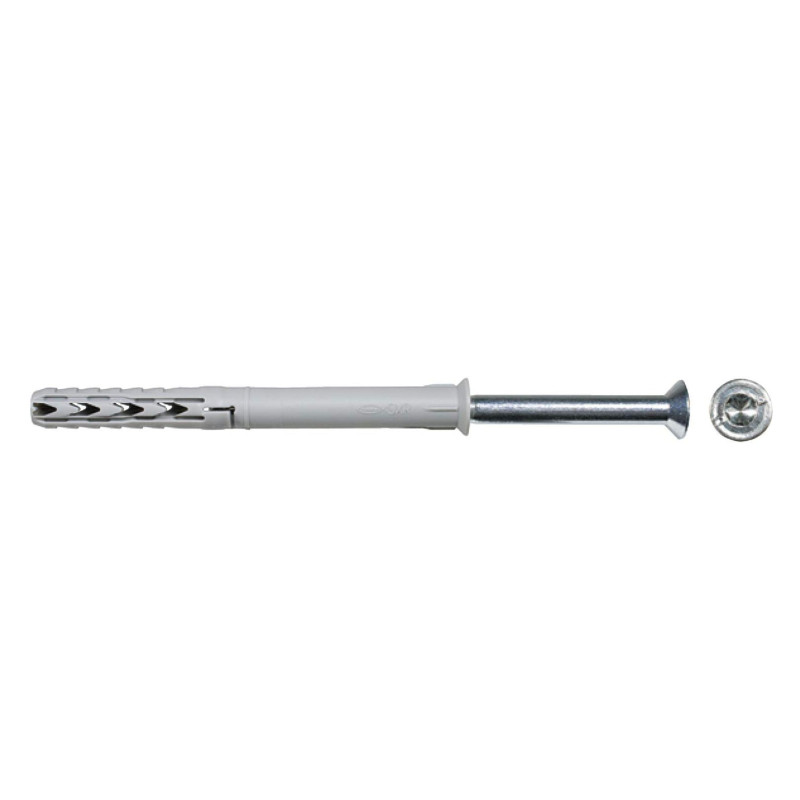 Diblu pentru materiale constructii, din nylon, 10 x 120 mm, Fischer SXR, cu surub de siguranta, Torx T40