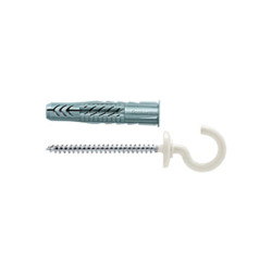 Diblu universal, din nylon, cu carlig ochi deschis, alb, Fischer UX, 8 x 50 mm