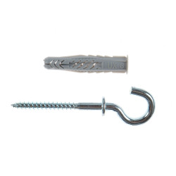 Diblu universal, din nylon, cu cirlig, cromat, Fischer UX, 8 x 50 mm