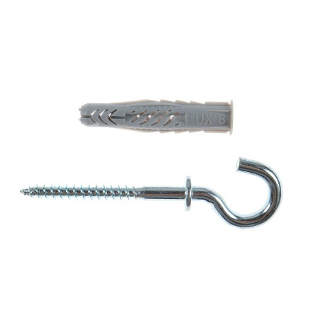 Diblu universal, din nylon, cu cirlig, cromat, Fischer UX, 8 x 50 mm