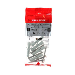 Diblu universal din nylon, cu surub cu cap bombat, Friulsider TUV, 10 x 50 mm, set 5 bucati