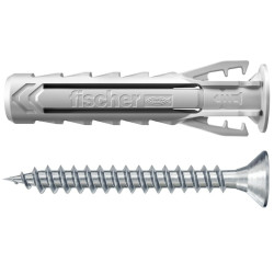 Diblu universal din nylon, cu surub cu cap inecat, Fischer SX Plus, 8 x 40 mm, set 10 bucati