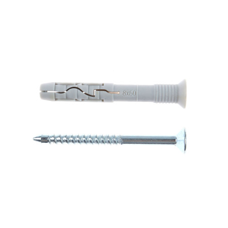 Diblu universal din nylon, cu surub cui, Fischer, 8 x 60 mm