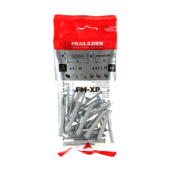 Diblu universal din nylon, cu surub, Friulsider XP, 6 x 45 mm, set 15 bucati