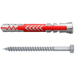 Diblu universal, din nylon, Fischer Duopower, 14 x 70 mm, cu surub, cap hexagonal, SW17